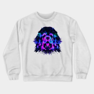 Fluffy Tibetan Mastiff Spray Paint Art Crewneck Sweatshirt